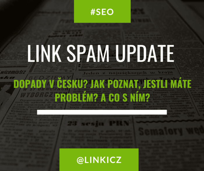 Úvodní grafika článku o December 2022 Link Spam Update s dotazem na dopady v Česku a hashtagem #SEO